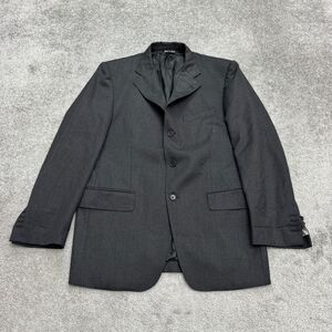 Ermenegildo Zegna Trofeo Suit Blazer Jacket Men 42R Dark Gray Double Vented Work